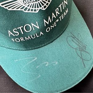 VETTEL & STROLL SIGNED AUTHENTIC OFFICIAL ASTON MARTIN COGNIZANT TEAM CAP